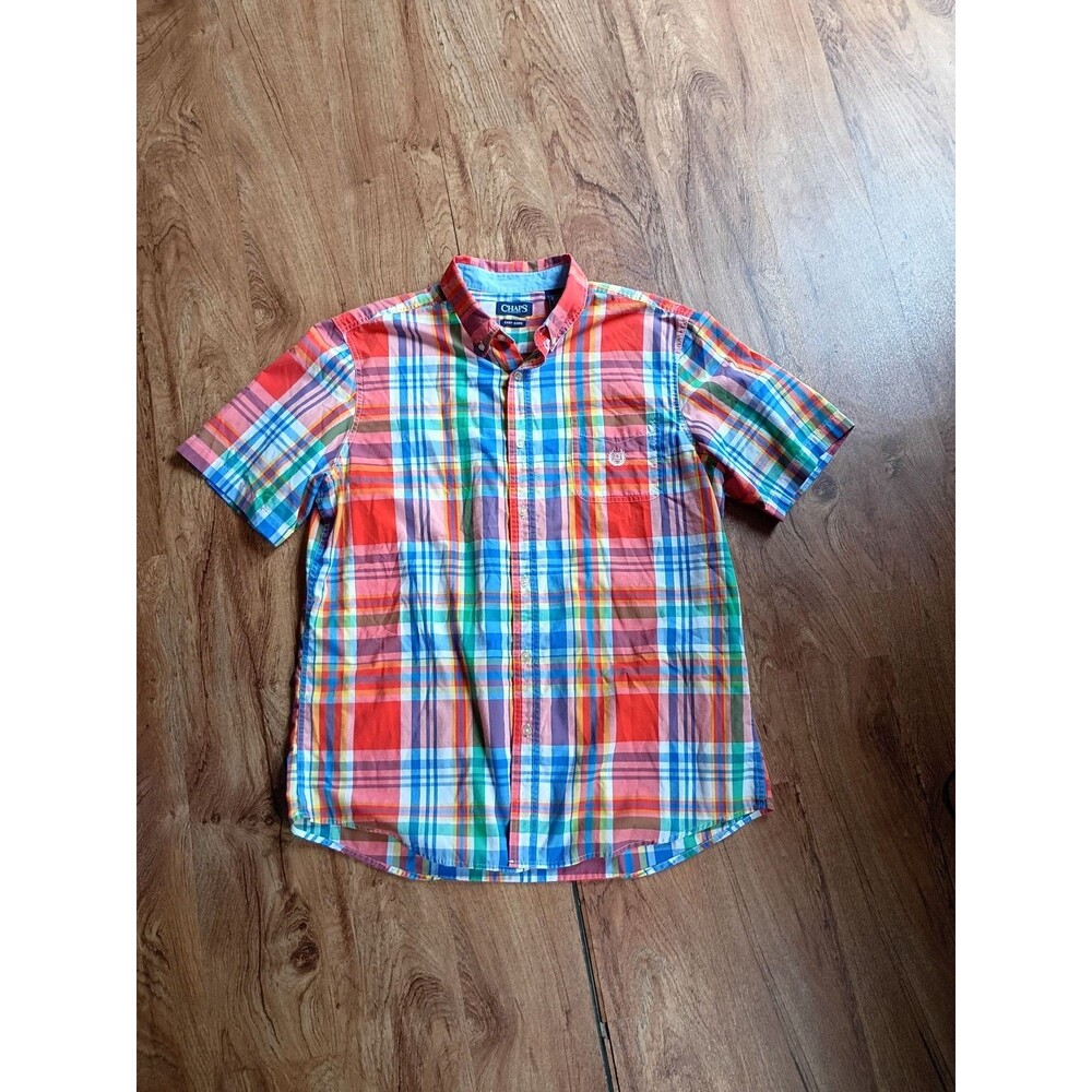 Chaps Plaid Button Down XL